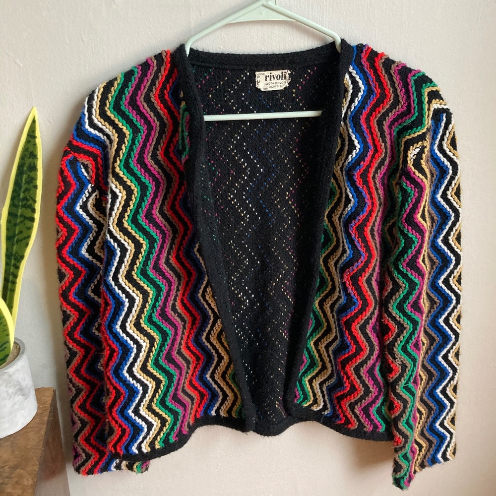 🌈 Vintage funky Acrylic colorful sweater 🌈